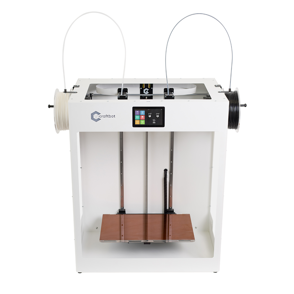 3D printing, 3D printer, Craftbot Flow IDEX XL, Plug & Play, Large scale, Additive manufacturing, Printer bed, Compact workhorse, FDM printer, High-technology features, 2 different materials, Parallel printing